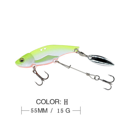 1kom Tonući metalni VIB Vibracijski mamac Spinner Spoon Ribolovni mamci 13.6g 4.4cm Jigovi Pastrve Zimski ribolov Tvrdi mamci Pribor Pesca