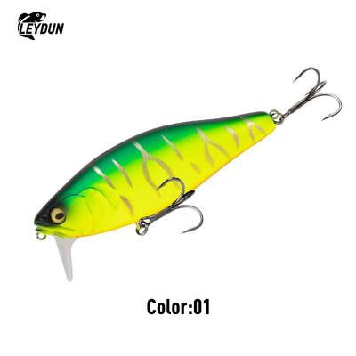LEYDUN Hot JACK Rybárske nástrahy Minnow 107,7 mm 30 g Plávajúce plávanie Vysokokvalitné tvrdé nástrahy Hlučný systém Wobblery na ostrieže a šťuky
