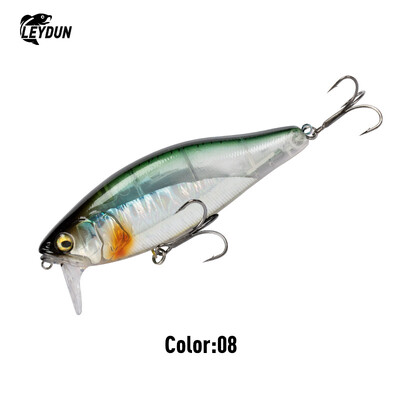LEYDUN Hot JACK Rybárske nástrahy Minnow 107,7 mm 30 g Plávajúce plávanie Vysokokvalitné tvrdé nástrahy Hlučný systém Wobblery na ostrieže a šťuky