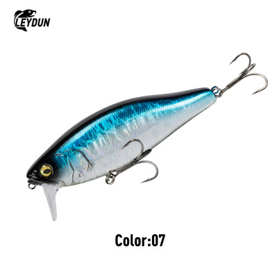 LEYDUN Hot JACK Rybárske nástrahy Minnow 107,7 mm 30 g Plávajúce plávanie Vysokokvalitné tvrdé nástrahy Hlučný systém Wobblery na ostrieže a šťuky
