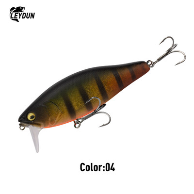 LEYDUN Hot JACK Rybárske nástrahy Minnow 107,7 mm 30 g Plávajúce plávanie Vysokokvalitné tvrdé nástrahy Hlučný systém Wobblery na ostrieže a šťuky
