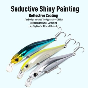 Artist FR Silence Sinking Minnow Fishing Lures 80mm 105mm Jerkbaits Воблери с добро действие Висококачествени твърди примамки Лаврак