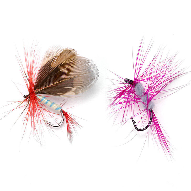 12 kom/set Kukci Muhe Mamci Imitiraju leptire Udica za pecanje s udicom od perjastog visokougljičnog čelika Prirodni mamac za insekte