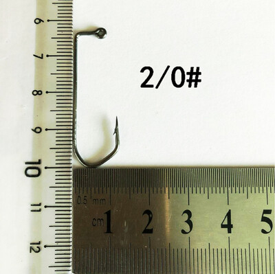 50 komada 7150 Jig udica za pecanje, bodljikava crna udica od visokougljičnog čelika Barbarian 90 stupnjeva, veličina udice 1# do 10/0#