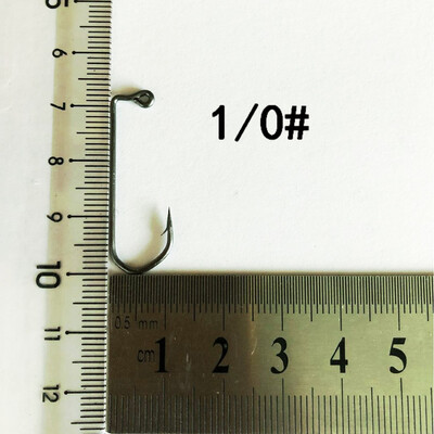 50 komada 7150 Jig udica za pecanje, bodljikava crna udica od visokougljičnog čelika Barbarian 90 stupnjeva, veličina udice 1# do 10/0#