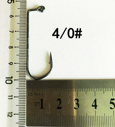 50 komada 7150 Jig udica za pecanje, bodljikava crna udica od visokougljičnog čelika Barbarian 90 stupnjeva, veličina udice 1# do 10/0#