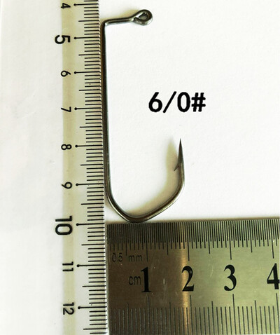 50 komada 7150 Jig udica za pecanje, bodljikava crna udica od visokougljičnog čelika Barbarian 90 stupnjeva, veličina udice 1# do 10/0#