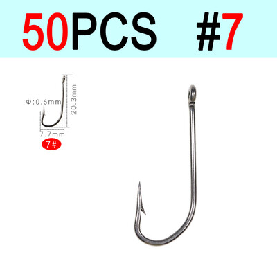 ICERIO 50 KOM O'shaughnessy Jig udice od visokougljičnog čelika/Sea Kirby prstenasta udica Mamci za morski ribolov Udice za vezanje 9#~6/0#