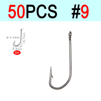 ICERIO 50 KOM O'shaughnessy Jig udice od visokougljičnog čelika/Sea Kirby prstenasta udica Mamci za morski ribolov Udice za vezanje 9#~6/0#