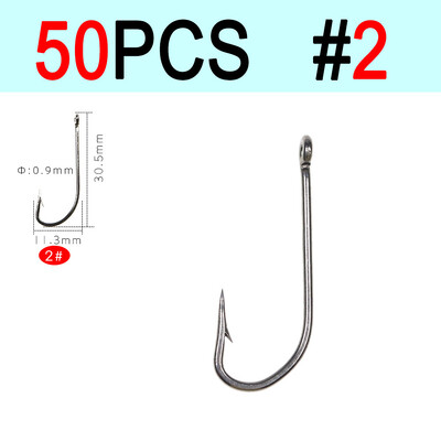 ICERIO 50 KOM O'shaughnessy Jig udice od visokougljičnog čelika/Sea Kirby prstenasta udica Mamci za morski ribolov Udice za vezanje 9#~6/0#