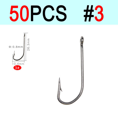 ICERIO 50 KOM O'shaughnessy Jig udice od visokougljičnog čelika/Sea Kirby prstenasta udica Mamci za morski ribolov Udice za vezanje 9#~6/0#