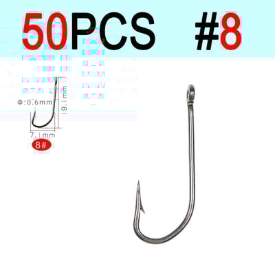 ICERIO 50 KOM O'shaughnessy Jig udice od visokougljičnog čelika/Sea Kirby prstenasta udica Mamci za morski ribolov Udice za vezanje 9#~6/0#