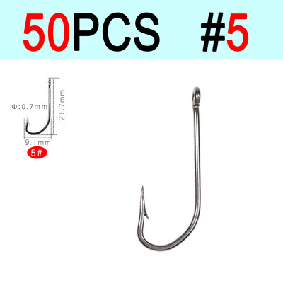 ICERIO 50 KOM O'shaughnessy Jig udice od visokougljičnog čelika/Sea Kirby prstenasta udica Mamci za morski ribolov Udice za vezanje 9#~6/0#