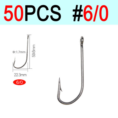 ICERIO 50 KOM O'shaughnessy Jig udice od visokougljičnog čelika/Sea Kirby prstenasta udica Mamci za morski ribolov Udice za vezanje 9#~6/0#