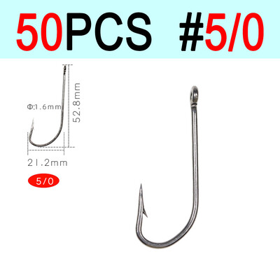 ICERIO 50 KOM O'shaughnessy Jig udice od visokougljičnog čelika/Sea Kirby prstenasta udica Mamci za morski ribolov Udice za vezanje 9#~6/0#