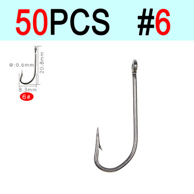 ICERIO 50 KOM O'shaughnessy Jig udice od visokougljičnog čelika/Sea Kirby prstenasta udica Mamci za morski ribolov Udice za vezanje 9#~6/0#