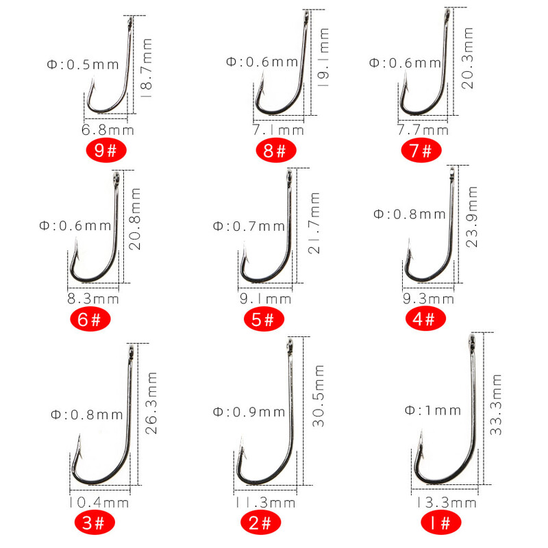 ICERIO 50 KOM O'shaughnessy Jig udice od visokougljičnog čelika/Sea Kirby prstenasta udica Mamci za morski ribolov Udice za vezanje 9#~6/0#