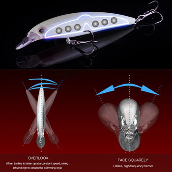 Μάρκα 14G 11CM Fishing Lures With Tungsten Ball System Minnow Crank Wobbler Ψάρεμα Άγκιστρα Αξεσουάρ ψαρέματος με σκληρό δόλωμα