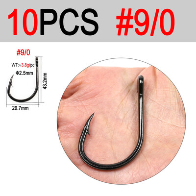 ICERIO #3/0~#10/0 Θαλασσινό νερό Βαρύ Βαρύ Ζωντανό Δολωματικό Άγκιστρο 4X Βαρύ Σύρμα Βαρέων Καθηκόντων Μονό Γάντζο Για Θαλασσινό Ψάρεμα Ψάρια μεγάλου παιχνιδιού