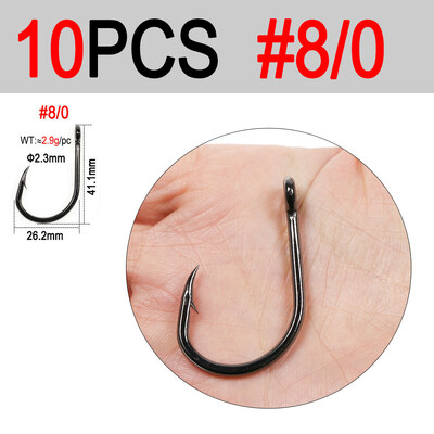 ICERIO #3/0~#10/0 Θαλασσινό νερό Βαρύ Βαρύ Ζωντανό Δολωματικό Άγκιστρο 4X Βαρύ Σύρμα Βαρέων Καθηκόντων Μονό Γάντζο Για Θαλασσινό Ψάρεμα Ψάρια μεγάλου παιχνιδιού