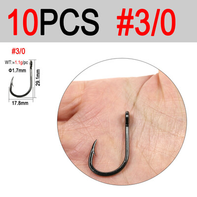 ICERIO #3/0~#10/0 Θαλασσινό νερό Βαρύ Βαρύ Ζωντανό Δολωματικό Άγκιστρο 4X Βαρύ Σύρμα Βαρέων Καθηκόντων Μονό Γάντζο Για Θαλασσινό Ψάρεμα Ψάρια μεγάλου παιχνιδιού