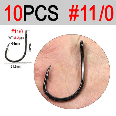 ICERIO #3/0~#10/0 Θαλασσινό νερό Βαρύ Βαρύ Ζωντανό Δολωματικό Άγκιστρο 4X Βαρύ Σύρμα Βαρέων Καθηκόντων Μονό Γάντζο Για Θαλασσινό Ψάρεμα Ψάρια μεγάλου παιχνιδιού