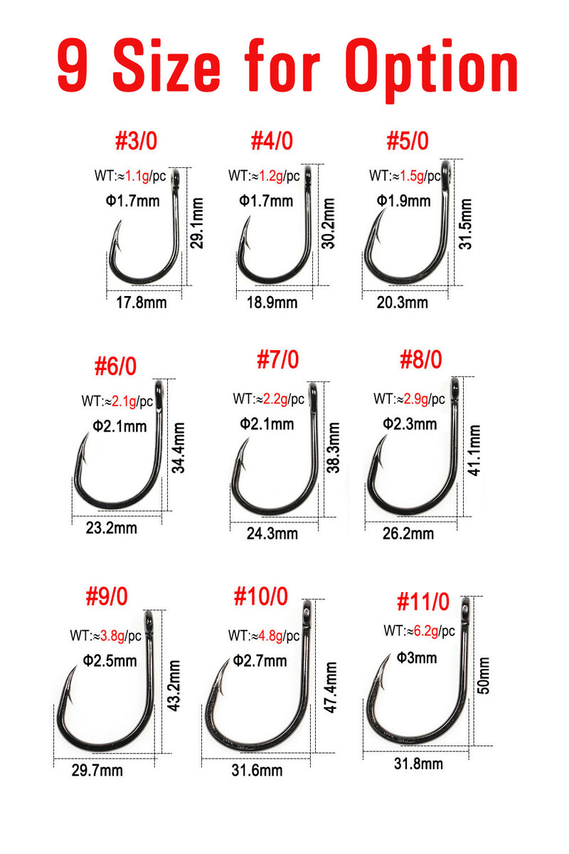 ICERIO #3/0~#10/0 Θαλασσινό νερό Βαρύ Βαρύ Ζωντανό Δολωματικό Άγκιστρο 4X Βαρύ Σύρμα Βαρέων Καθηκόντων Μονό Γάντζο Για Θαλασσινό Ψάρεμα Ψάρια μεγάλου παιχνιδιού