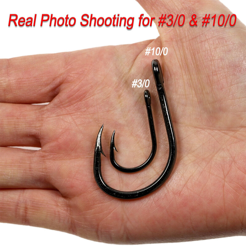 ICERIO #3/0~#10/0 Θαλασσινό νερό Βαρύ Βαρύ Ζωντανό Δολωματικό Άγκιστρο 4X Βαρύ Σύρμα Βαρέων Καθηκόντων Μονό Γάντζο Για Θαλασσινό Ψάρεμα Ψάρια μεγάλου παιχνιδιού