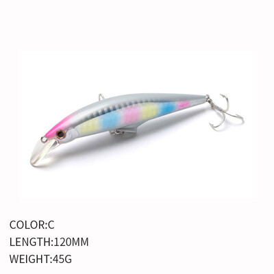 Mamac za pecanje Minnow 120 mm 45 g Tvrdi mamac Wobbler Jig mamac Crankbait Šaran Prugasti bas Pesca pribor za pecanje SwimBait