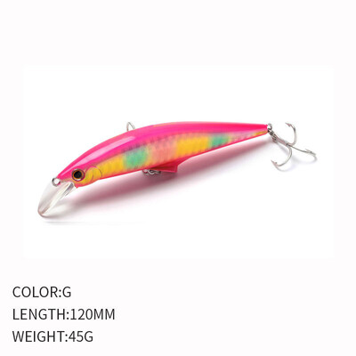 Mamac za pecanje Minnow 120 mm 45 g Tvrdi mamac Wobbler Jig mamac Crankbait Šaran Prugasti bas Pesca pribor za pecanje SwimBait