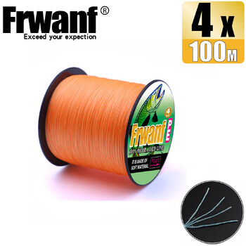 Frwanf Japan 4 Wire Braided Fishing Line 100M 109Yds γλυκού νερού Hunting for Sea Fishing Carp 10-100LB wire 6 8 10 20 30 100LBS