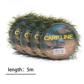 5 m Carp Fishing Line Imitation Weed Line Method Feeder Lure Fish Hooklink Seagrass Thread For Carp Rig Making Accessories Tackle