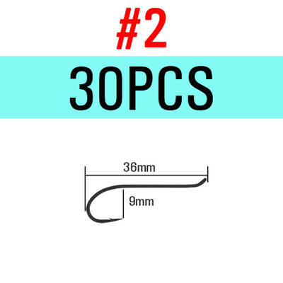 ICERIO 30PCS Black-nikl Finish Fly Tiing Udica 1X Strength Up-Orned Eye 2X Long Shank Mušice za losos/čeličnu glavu i udica za nimfe