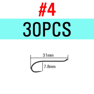 ICERIO 30PCS Black-nikl Finish Fly Tiing Udica 1X Strength Up-Orned Eye 2X Long Shank Mušice za losos/čeličnu glavu i udica za nimfe