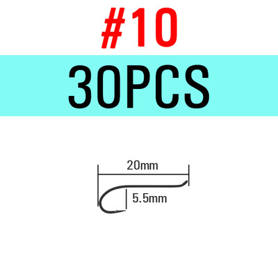 ICERIO 30PCS Black-nikl Finish Fly Tiing Udica 1X Strength Up-Orned Eye 2X Long Shank Mušice za losos/čeličnu glavu i udica za nimfe