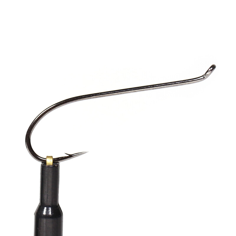 ICERIO 30PCS Black-nikl Finish Fly Tiing Udica 1X Strength Up-Orned Eye 2X Long Shank Mušice za losos/čeličnu glavu i udica za nimfe