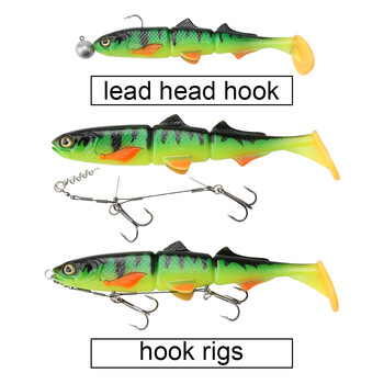 Spinpoler 25g/58g Shad Jointed Perch Pike Fishing Lures Soft Baitfish Bait Sinking SwimBait Crankbait Μαλακό δόλωμα Είδη ψαρέματος