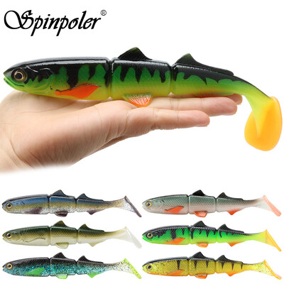 Spinpoler 25g/58g Shad Jointed Perch Pike Fishing Lures Soft Baitfish Bait Sinking SwimBait Crankbait Soft Bait Риболовни принадлежности