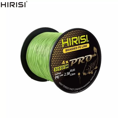 Hirisi Carp Fishing Line 4 Strands 300M Braided PE Line 15-70LB Multifilament Fishing Line Smooth