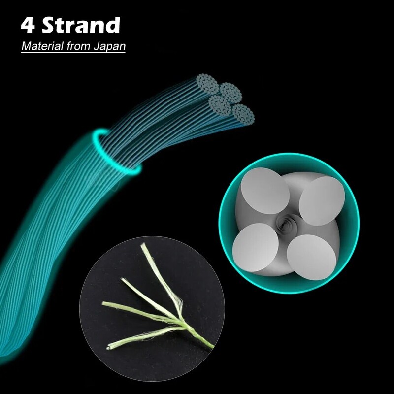 Hirisi konac za pecanje šarana 4 niti 300M pleteni PE konac 15-70LB višestruki konac za pecanje glatki