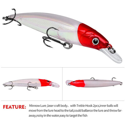 Mamac Minnow 7g 14g 40g Svjetleći bionički lažni mamci plastični tvrdi mamac mamac za pecanje na dugo bacanje plutajući vodeni mamac za plivanje