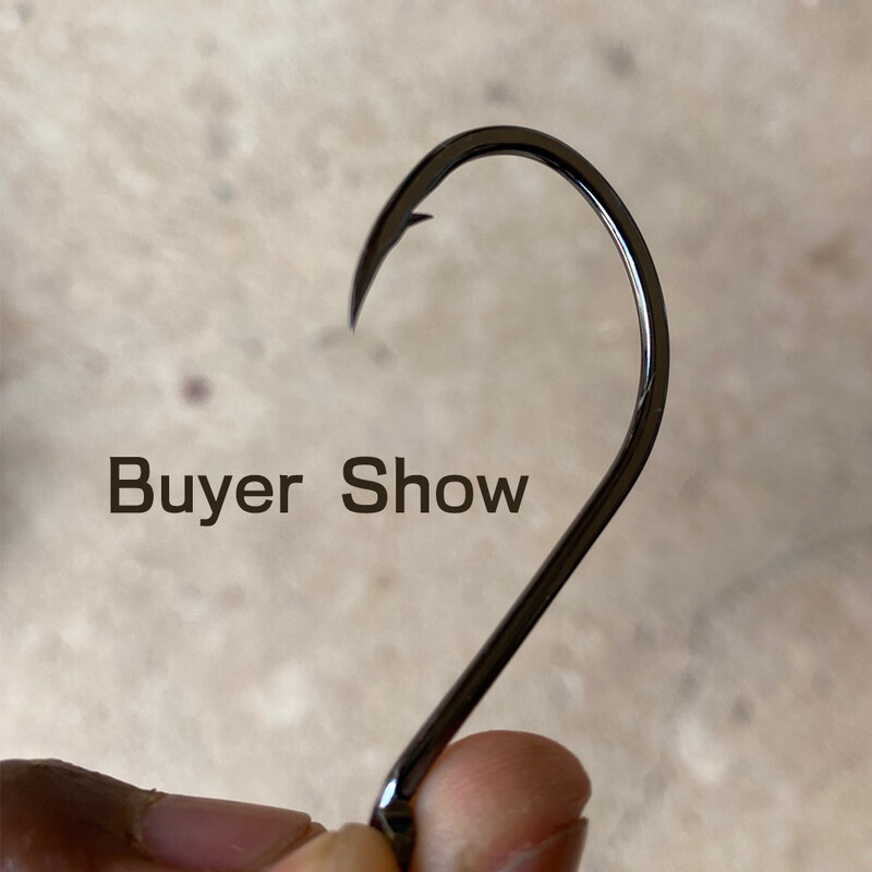 Bimoo 20 komada ofsetne udice s kljunom hobotnice Visokougljični čelik Crni nikal Udica za morski ribolov 4/0 5/0 6/0 7/0 8/0