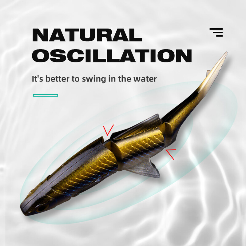 THORFORCE 130MM 16G Meki mamac Mamci za pecanje Swimbait Shad Bass Mamci Silikonski umjetni vobler