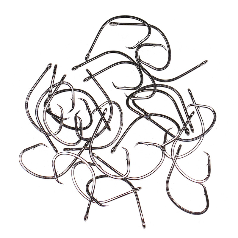 ICERIO 25 KOM visoko ugljični čelik antikorozivne hobotnice okrugle udice od slane vode s oštrim vrhom udica s crnim niklom