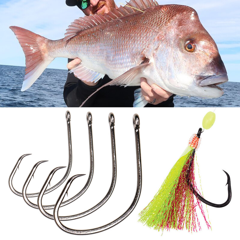 ICERIO 25 KOM visoko ugljični čelik antikorozivne hobotnice okrugle udice od slane vode s oštrim vrhom udica s crnim niklom