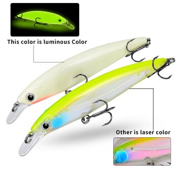 Hard Minnow Fishing Lures 9cm 11cm Jerkbait Swimbait Fishing Walleye Lures Crankbait Πέστροφα Γατόψαρο Τζέρκ Δόλωμα Δόλωμα Δόλωμα Τριμή γάντζοι