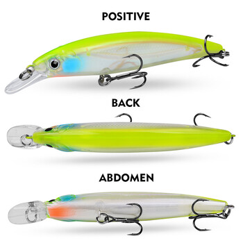 Hard Minnow Fishing Lures 9cm 11cm Jerkbait Swimbait Fishing Walleye Lures Crankbait Πέστροφα Γατόψαρο Τζέρκ Δόλωμα Δόλωμα Δόλωμα Τριμή γάντζοι