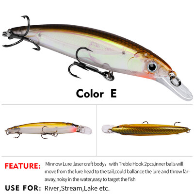 Tvrdi mamci za pecanje 9cm 11cm Jerkbait Swimbait Ribolov Walleye Mamci Crankbait Pastrva Som Jerk Bait Mamac Treble Hooks