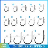 50 kom/kutija Udica za pecanje s omčom Udica s bodljama Krug Udice za šarane od ugljičnog čelika Pribor za pecanje Udica za mamac Udica