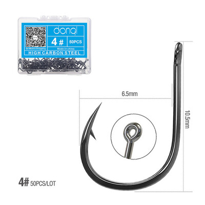 50 kom/kutija Udica za pecanje s omčom Udica s bodljama Krug Udice za šarane od ugljičnog čelika Pribor za pecanje Udica za mamac Udica